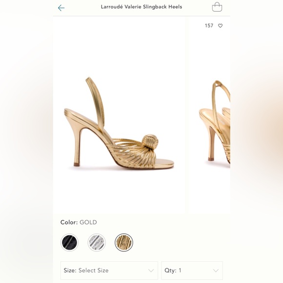 ISO Larroude “Valerie” Slingback (Gold) - Picture 2 of 2